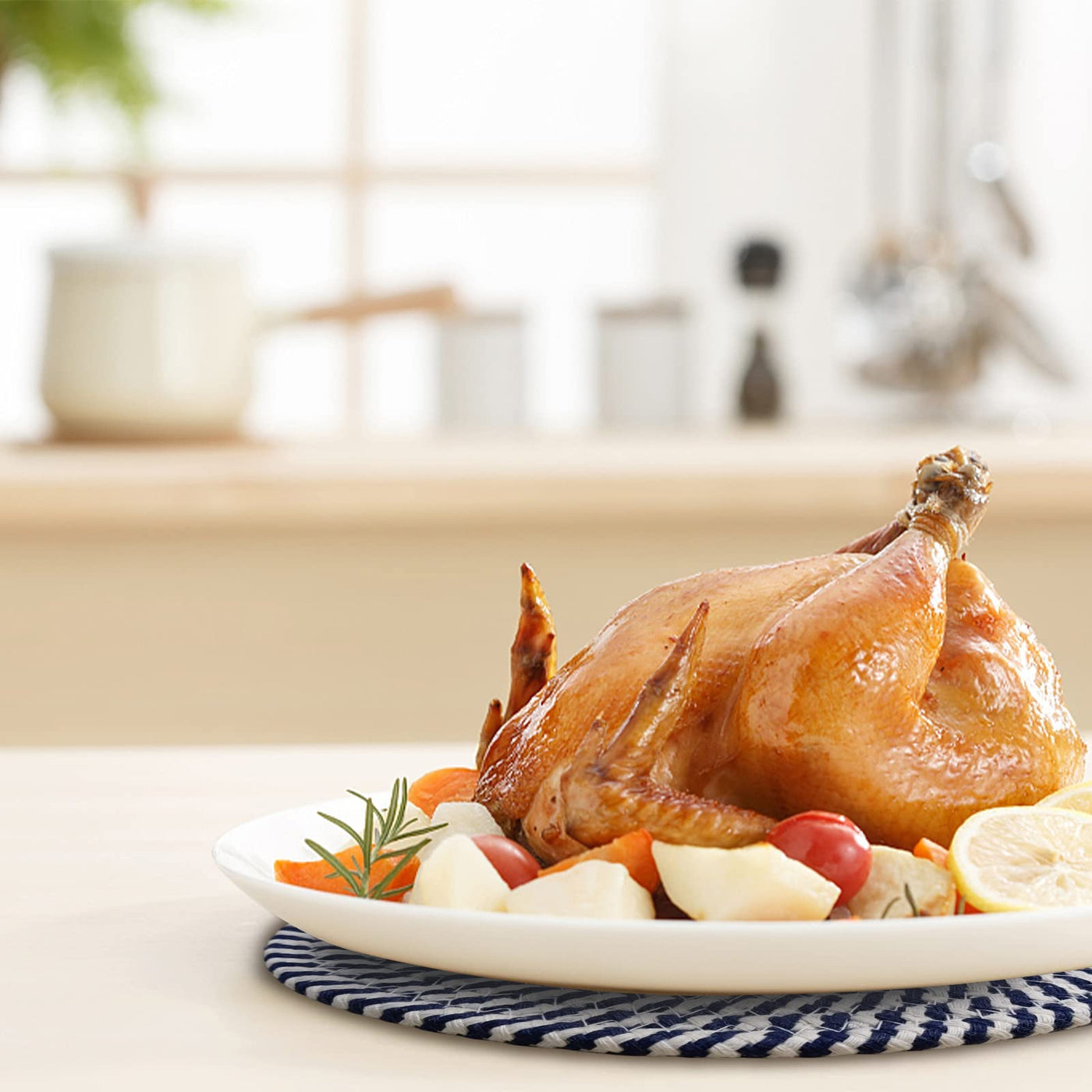 Support de Pot Chaud de Tapis de Tissage de Fil de Coton