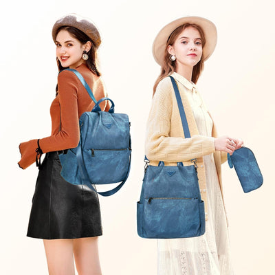 Backpack small,vegan leather city backpack,backpack handbag anti-theft,elegant daypack for office,commuting,work