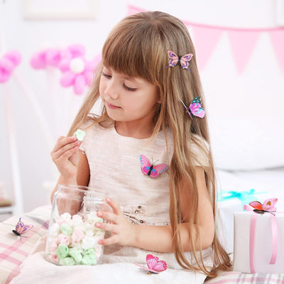 50 pièces de papillons décoratifs avec épingles à nourrice, broche papillon en PVC