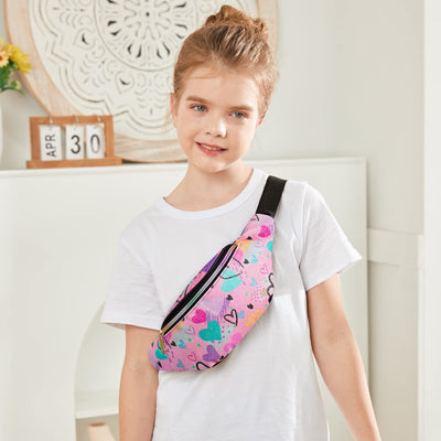 Children's bum bag glitter sports bag with imitation leather