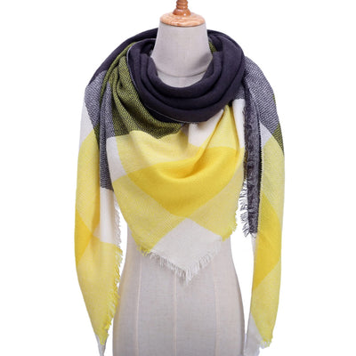 scarf thick knitted scarf plaid neckerchief scarf poncho