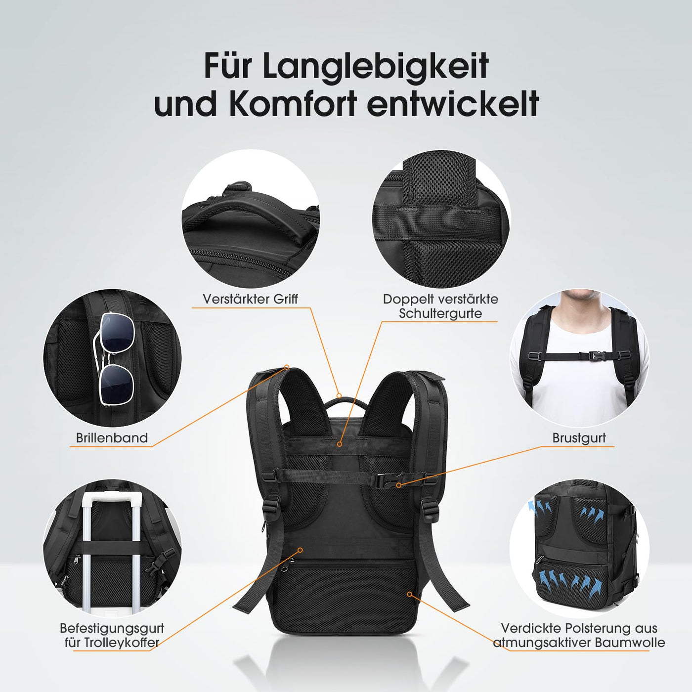 Sac à dos pour bagages à main Sac à dos de voyage