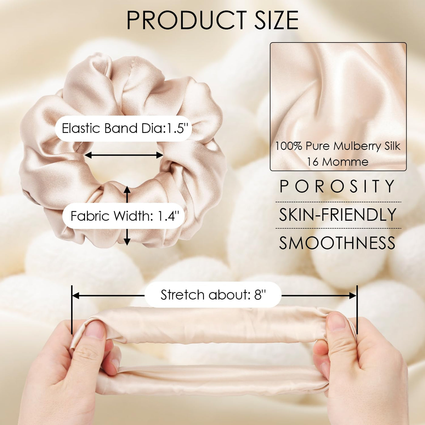 3 Pieces of Silk Hair Ties