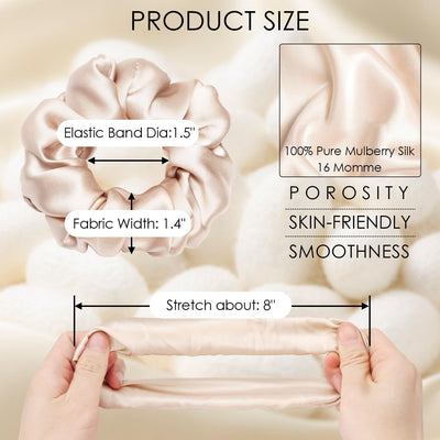 3 Pieces of Silk Hair Ties