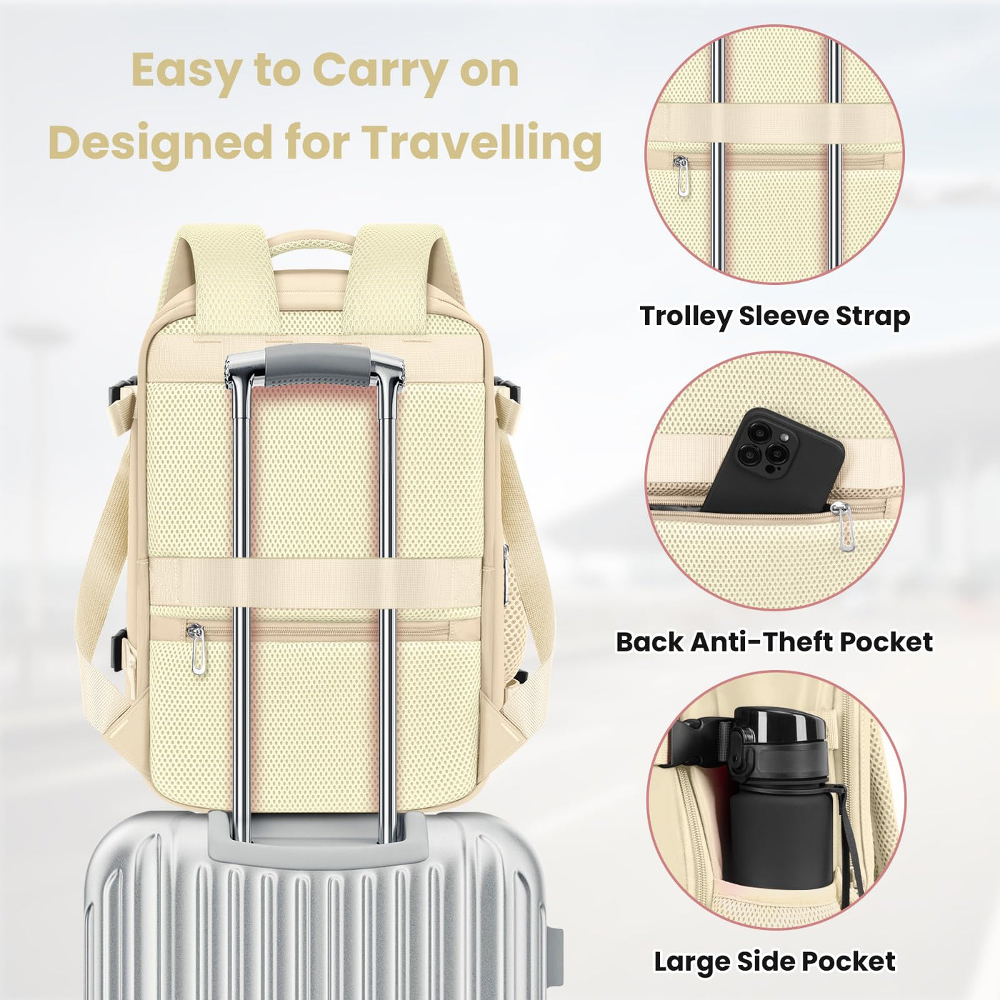 Hand Luggage Airplane Travel Backpack, Hand Luggage Backpack