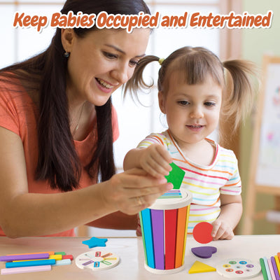 Children's toys for learning colors, sorting games, wooden toys for babies, motor skills toys