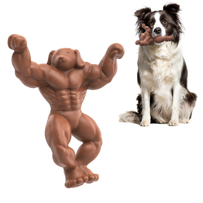 Jouet pour chien pour les mâcheurs agressifs, jouet à mâcher indestructible pour les grands chiens, jouet robuste pour les dents du chien, jouet en nylon nettoyant pour les chiens de taille moyenne et grande (Muscle).