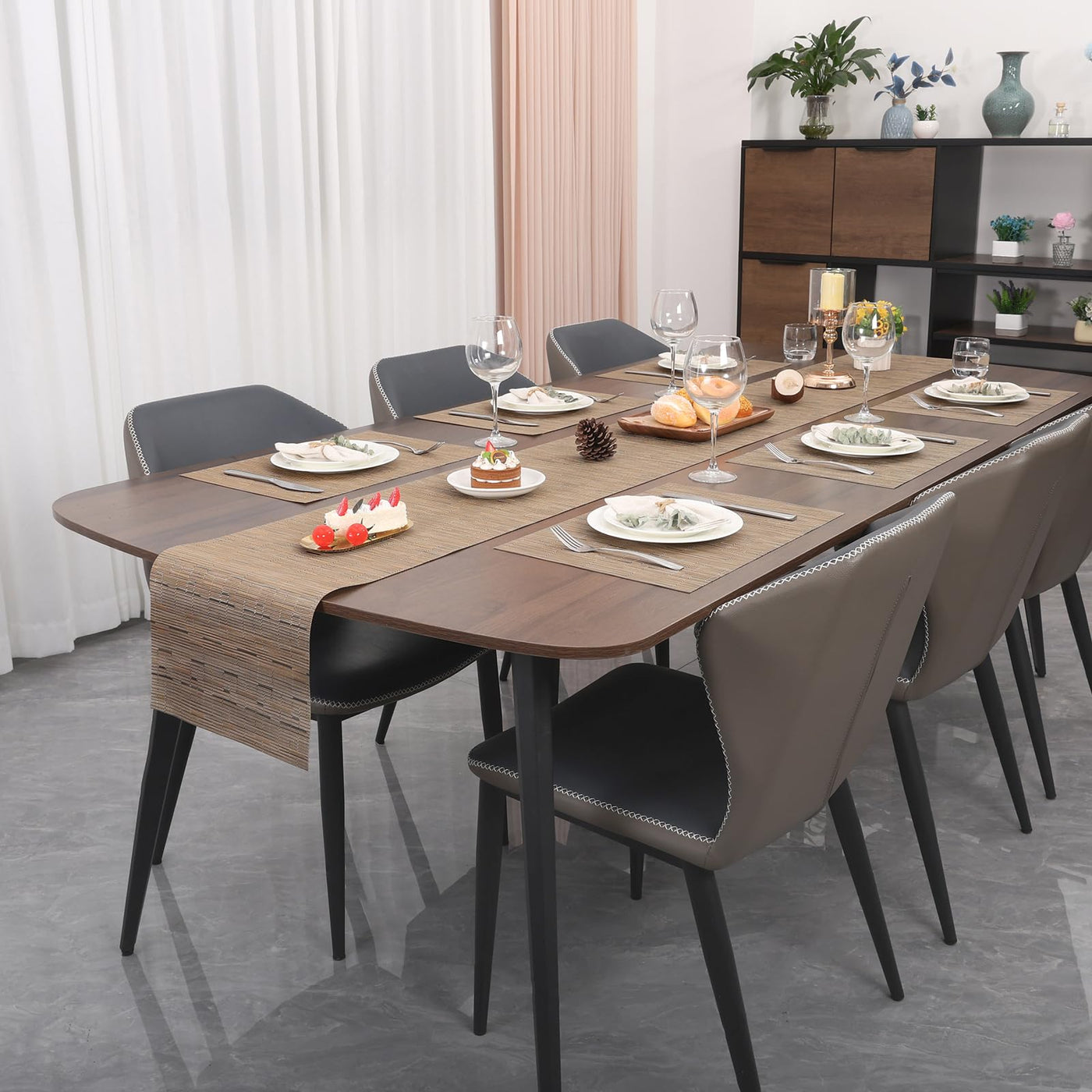 Set de 6 sets de table lavables, sets de table tissés antidérapants résistants à la chaleur