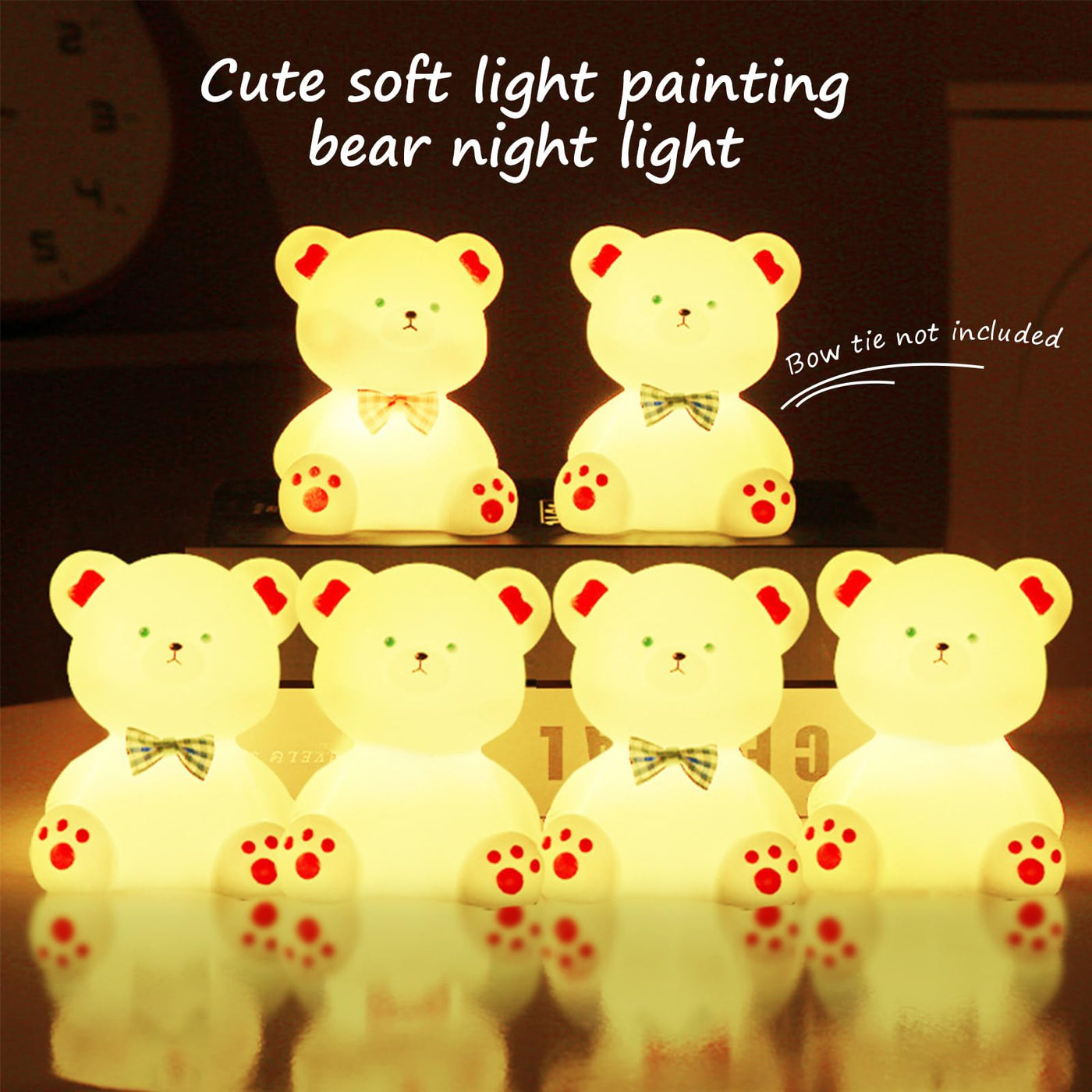 DIY bear painting set - birthday present, 3D bear lamp for painting and as a night light
