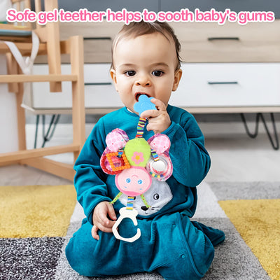 Baby Toys ,Toddler toys plush rattle, baby rattles with teethers for biting, stroller car toys for toddlers