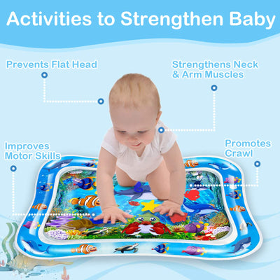 Wassermatte Baby, Wasser Spielmatte Spielzeug Baby Wasserkissen Aufblasbares Wasserspielzeug für Babys