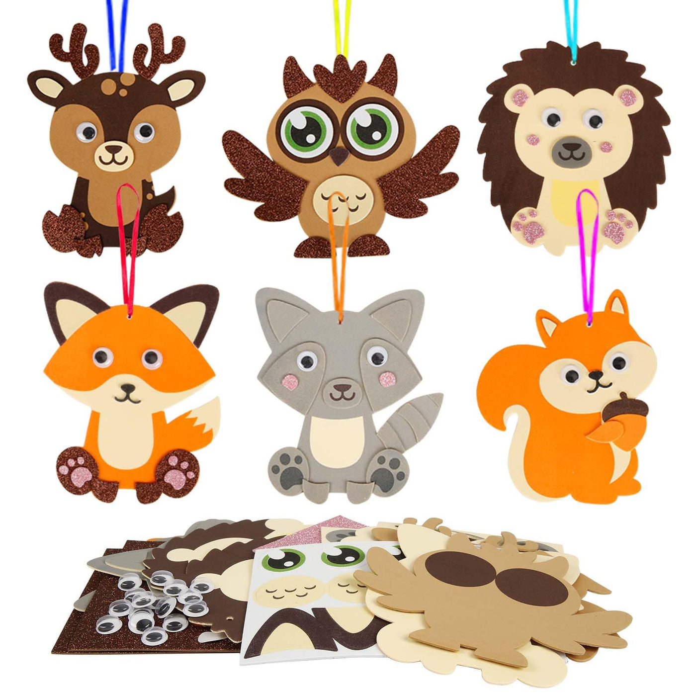 Christmas animal craft kits for children Christmas creative kits for crafting with foam rubber stickers