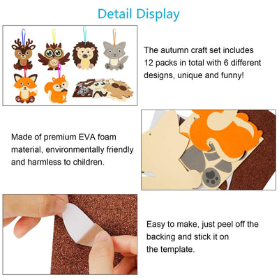 Christmas animal craft kits for children Christmas creative kits for crafting with foam rubber stickers