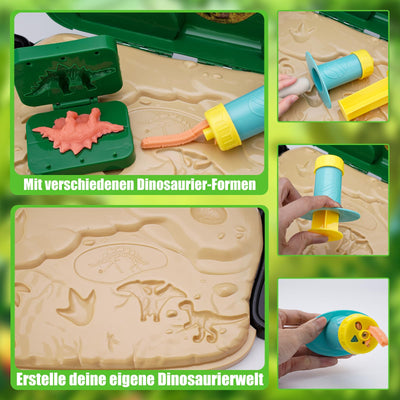 Accessoires pour pâte à modeler, set de pâte à modeler, jouet dinosaure dans une valise à roulettes, pâte à modeler pour enfants