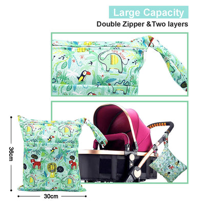 Sac humide, sac à couches 3 Pièces, Sac Organisateur Lavable