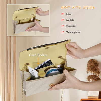 Evening Bag, Fashionable Handbag, Elegant Wedding Clutch, Envelope Chain Bag