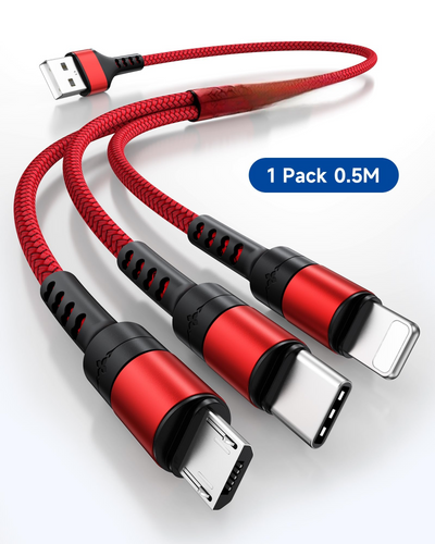 Multi USB Cable, Universal Charging Cable Nylon Quick 3 in 1