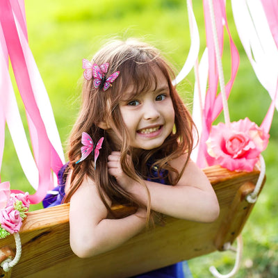 50 pièces de papillons décoratifs avec épingles à nourrice, broche papillon en PVC