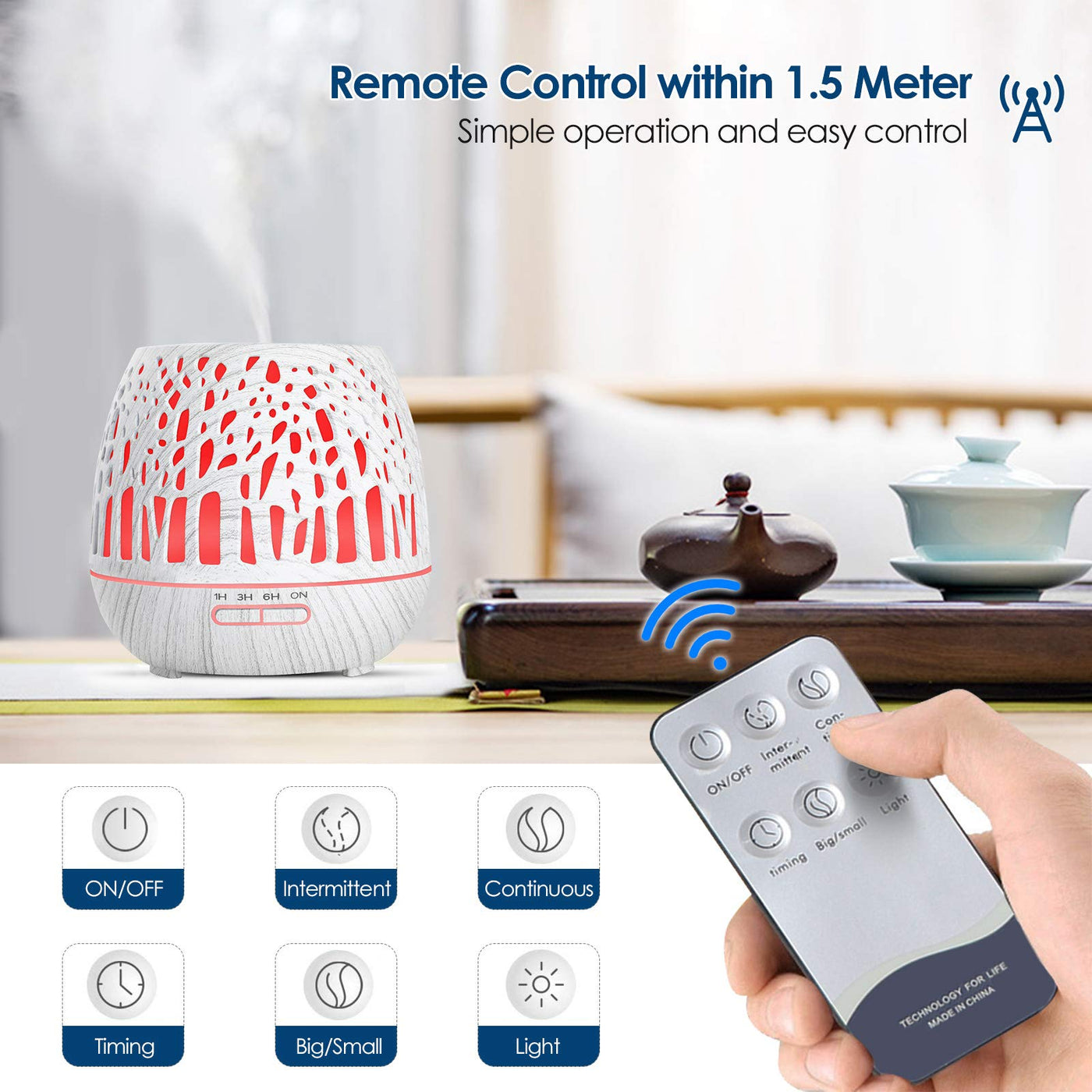 Aroma Diffuser , Ultrasonic Room Diffuser Wood