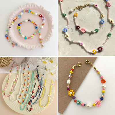Beads for Bracelets DIY Tubular Beads 2 Holes Beads Set Make Bracelets By Yourself