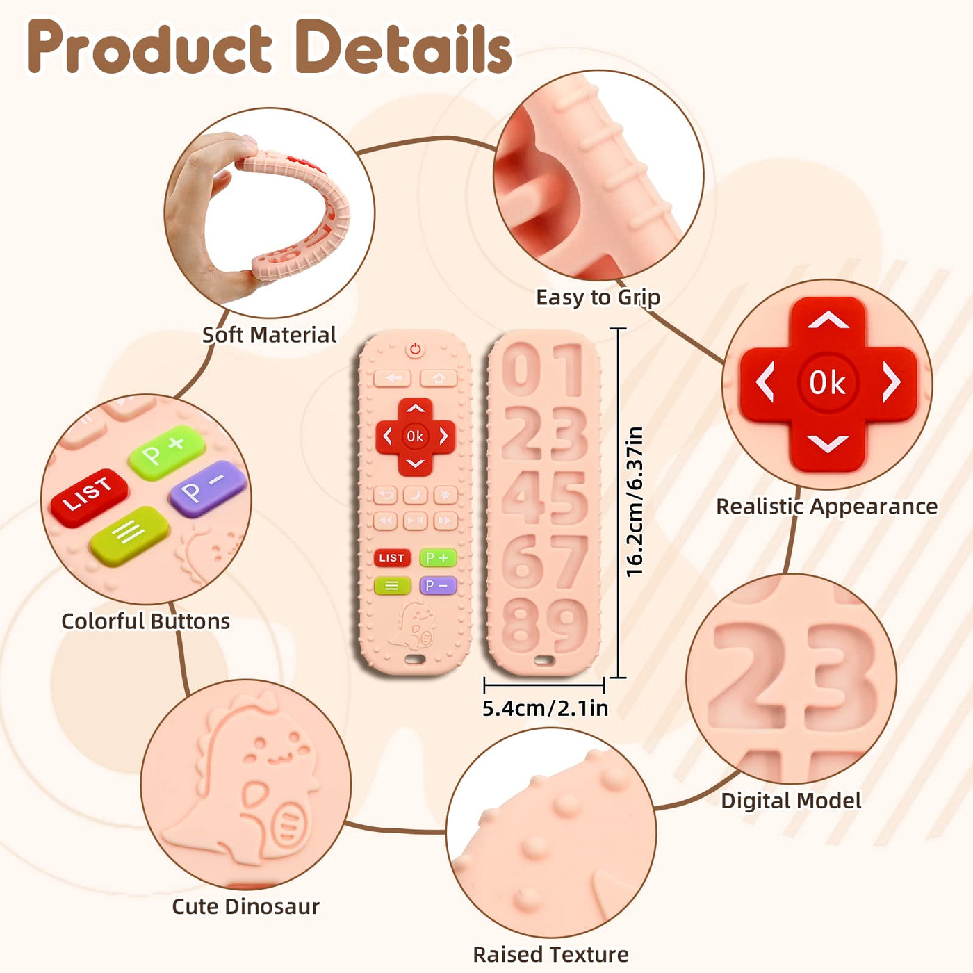 Jouet de dentition télécommande de dentition pour bébé