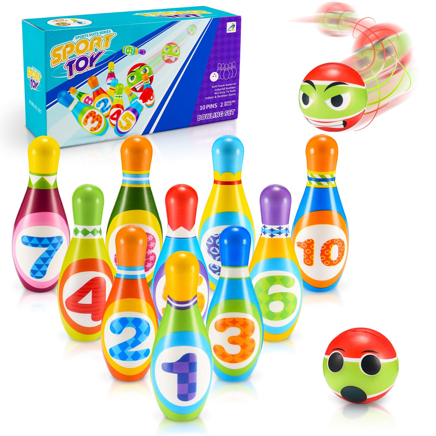 12 piece bowling set, can throwing toys children's games educational games