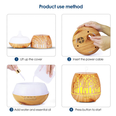 Aroma Diffuser , Ultrasonic Room Diffuser Wood