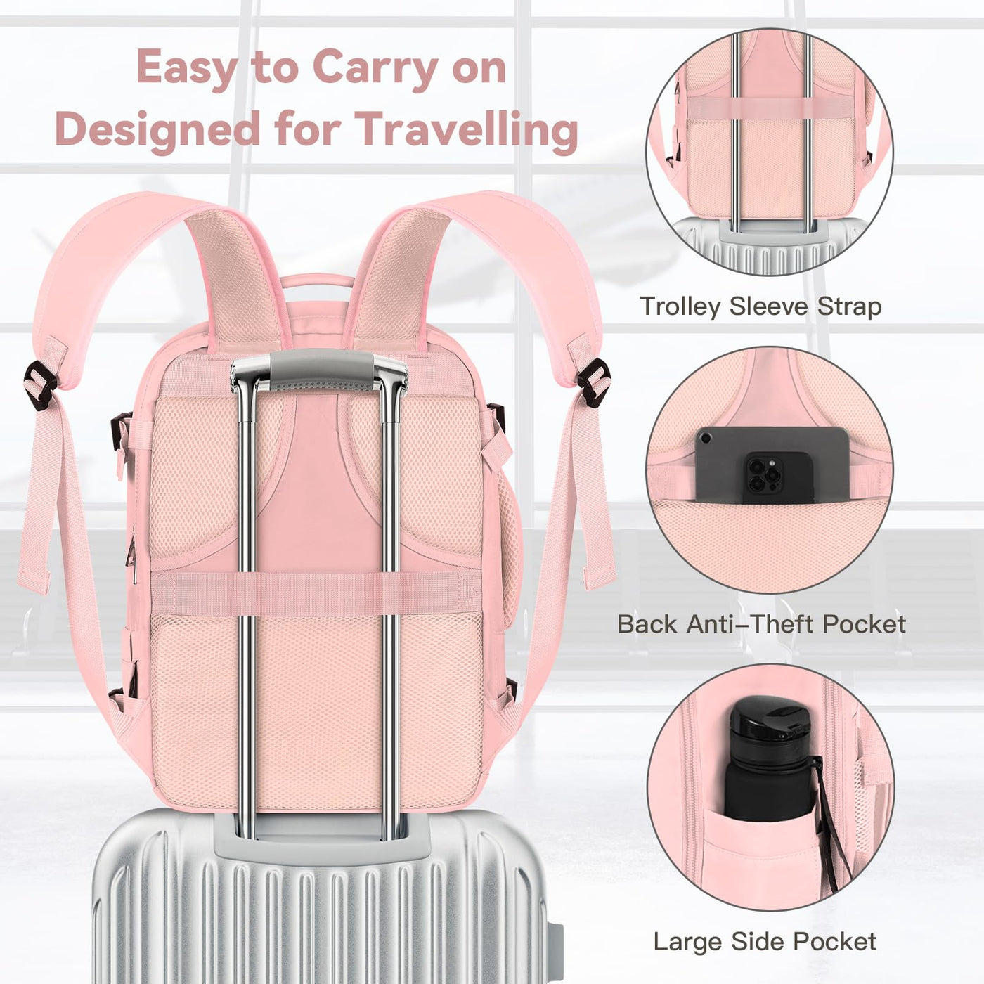 Hand Luggage Airplane Travel Backpack, Hand Luggage Backpack
