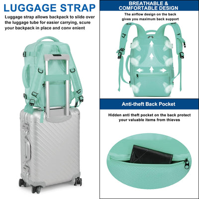 Hand luggage backpack with separate one-inch computer compartment