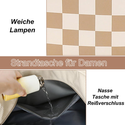 Grand sac de plage avec fermeture éclair