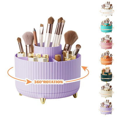 360° Make up Organizer, Brush Holder Cosmetic Storage with 5 compartments