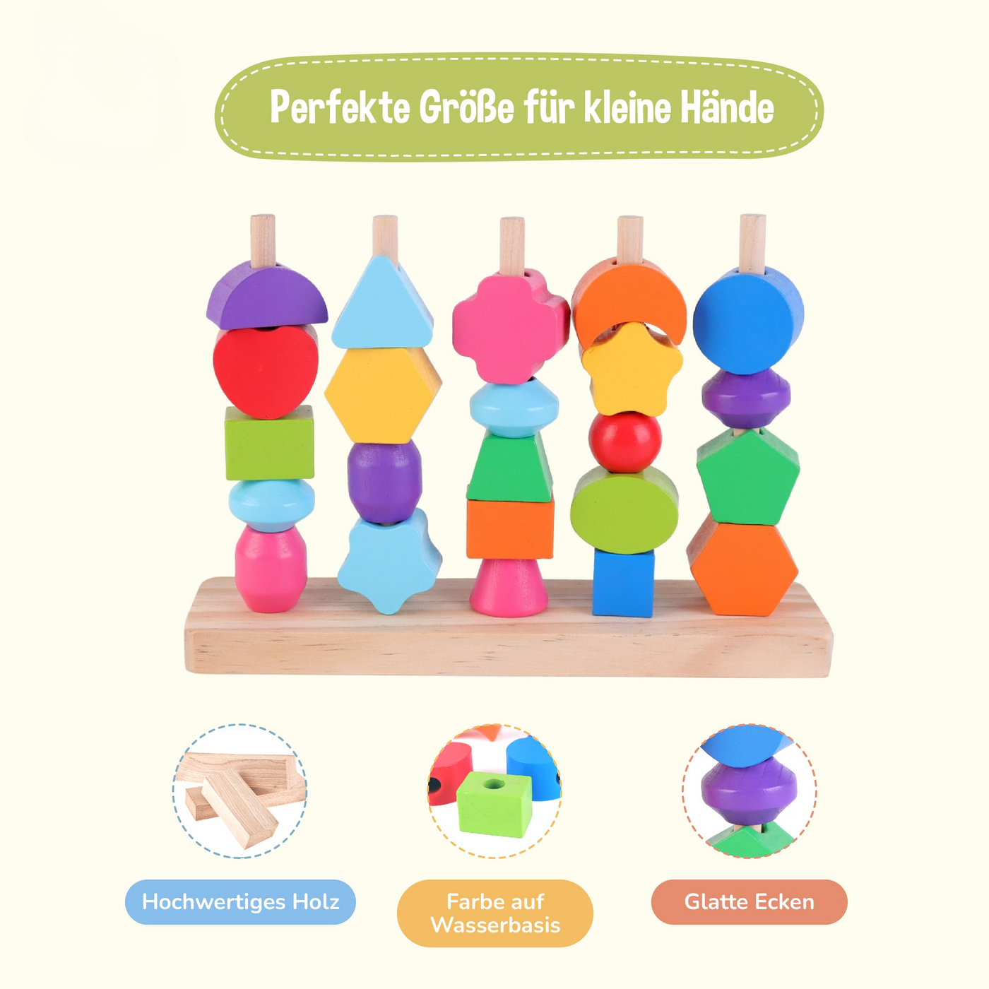 Jouets en bois à empiler et à trier pour bébés et enfants - jouets d'apprentissage et de développement en bois