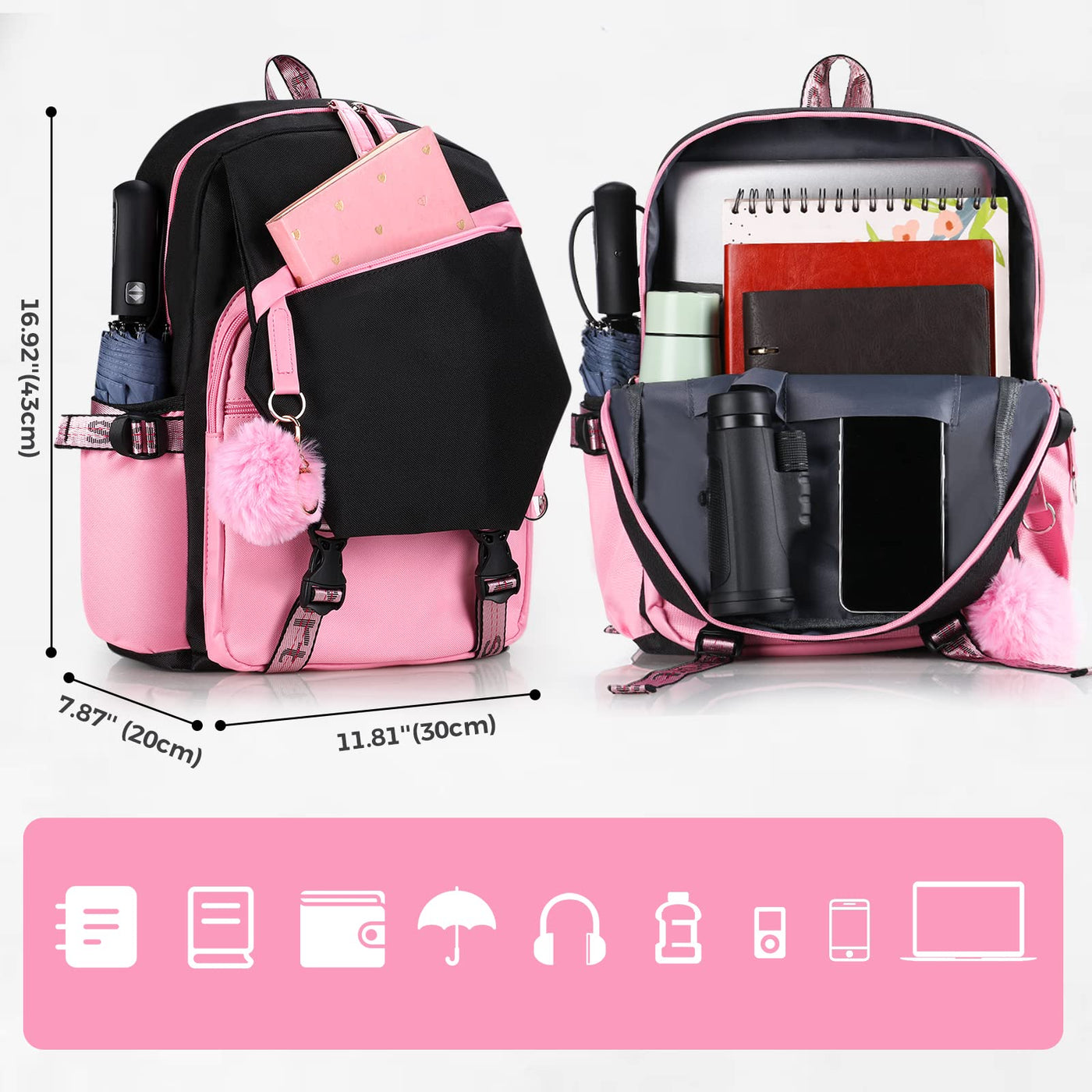 Rucksäcke Daypack Schulranzen, Grundschule Mittelschule Tasche Schulranzen Set Federmäppchen, Kinderrucksack Laptop