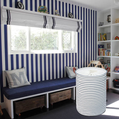 Foldable Round Storage Laundry Baskets, Cotton