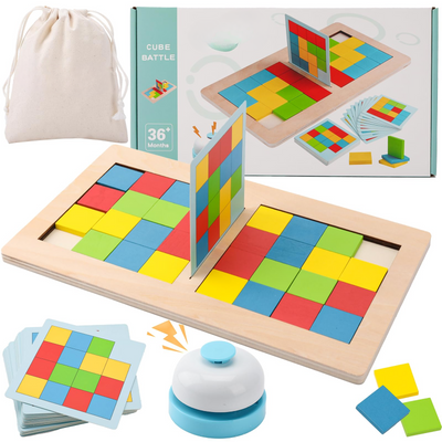 Board game wooden toy, game tangram puzzle wood, family game travel game children, memory game