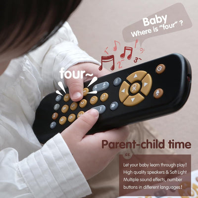 Jouet télécommandé pour bébé, jouets musicaux pour bébés avec anglais/français/espagnol, jouet éducatif avec chansons et sons