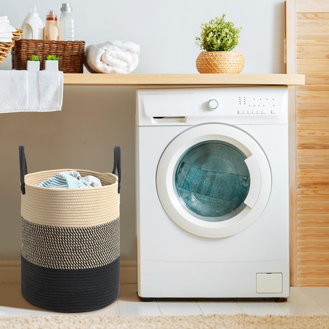 Panier à linge en coton Tissépanier à linge en coton Tissé