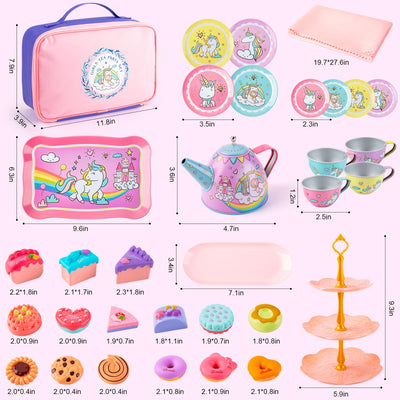 Children's tea set, children's kitchen accessories dolls' tableware tea party