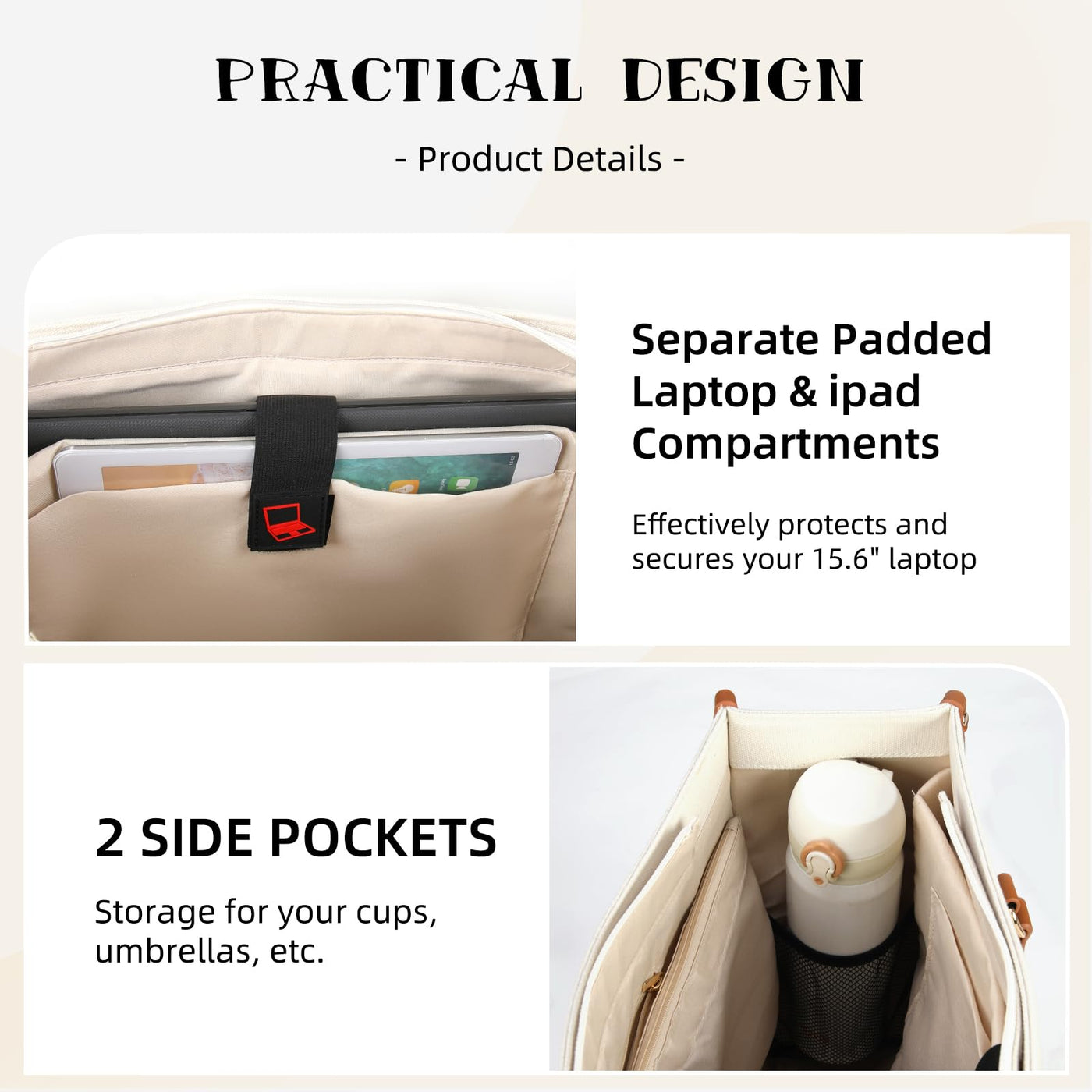 Sac à Main Shopper Grande Toile Grand Sac fourre-tout