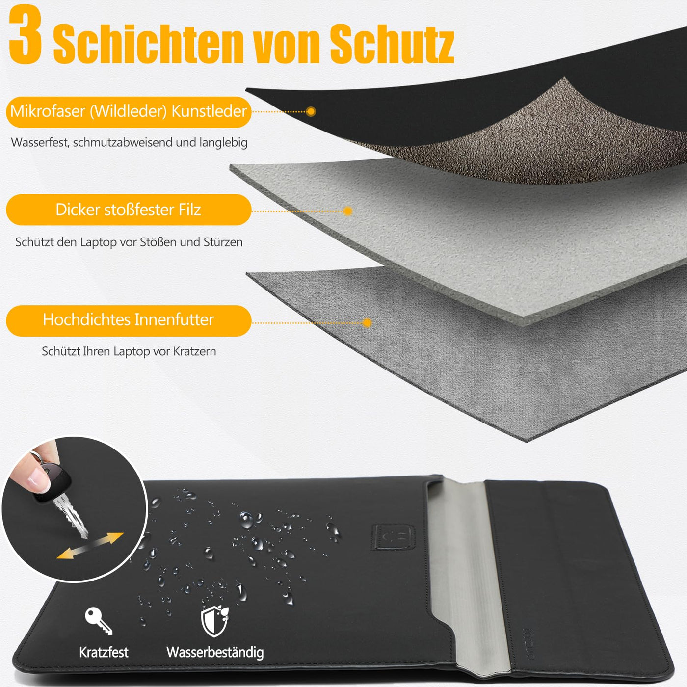 Housse pour ordinateur portable Housse pour ordinateur portable avec fonction de support