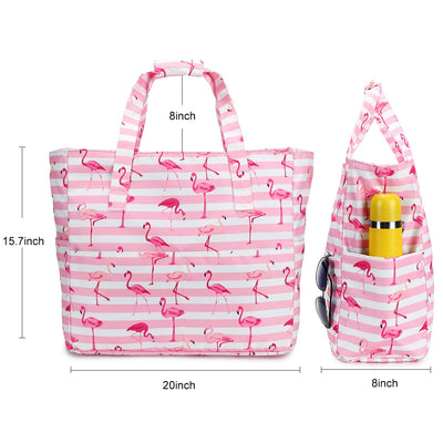 Grand sac de plage avec fermeture éclair