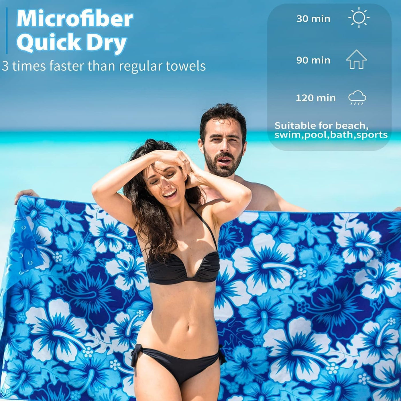 Microfiber beach towel bath towel large