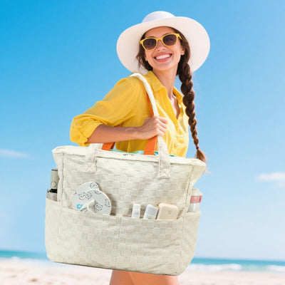 Grand sac de plage avec fermeture éclair