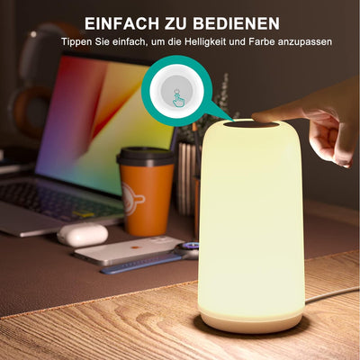LED Bedside Lamp Touch Dimmable