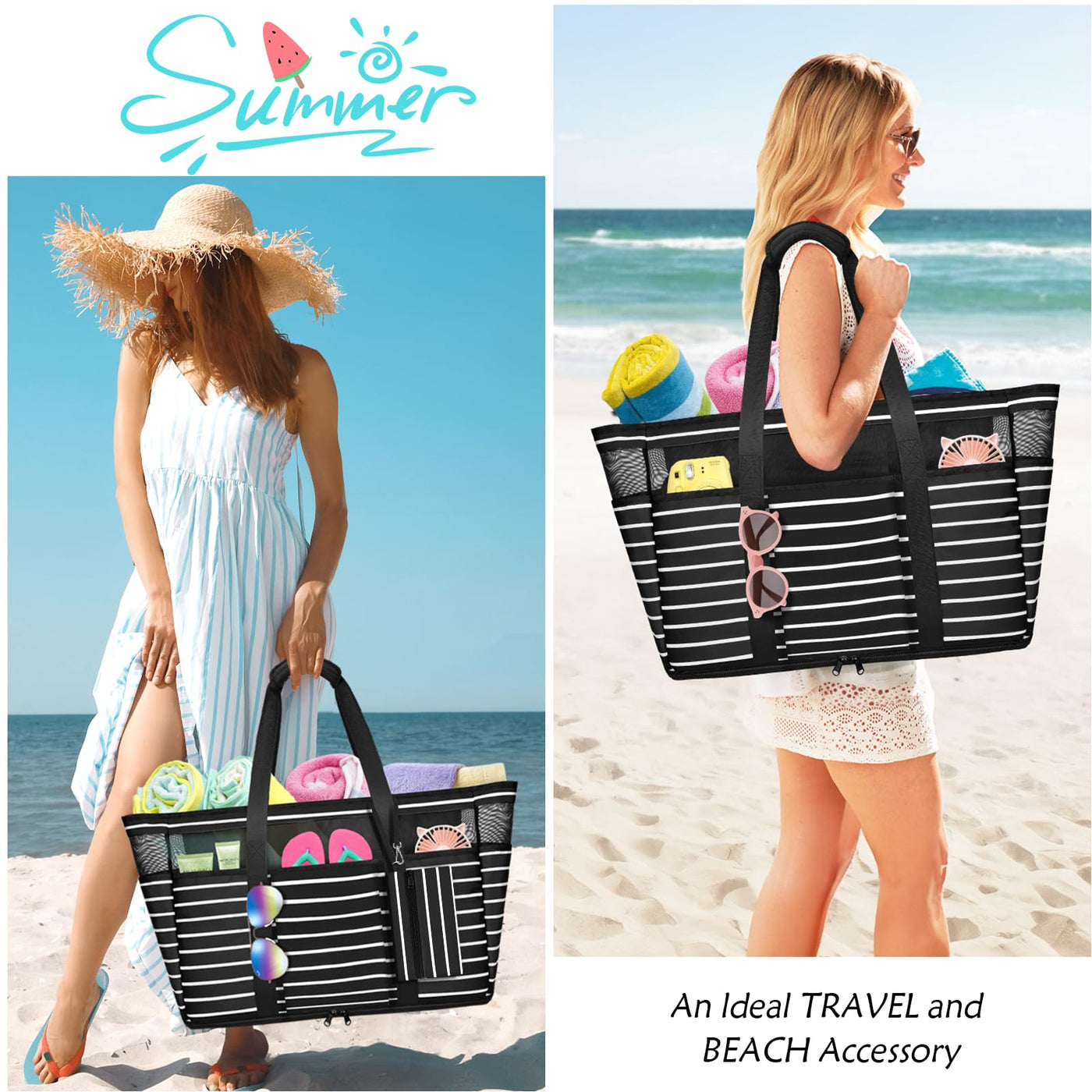 Large Lightweight Beach Bag Swimming Pool Bag