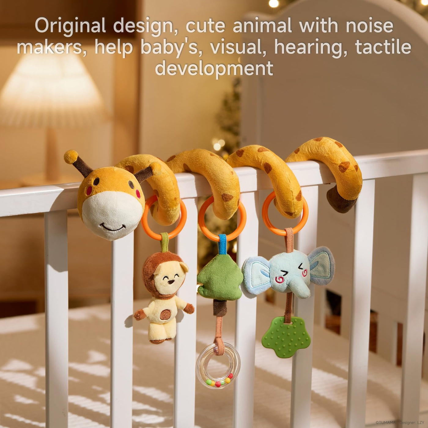 Jouet pour bébé en forme de spirale de girafe