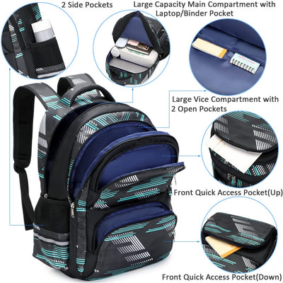 Schultasche Schulrucksack Schulranzen Set für Jugendliche Rucksack für Reisen Wandern Camping