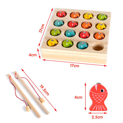 Magnetic fishing game, fish fishing game motor activity toy