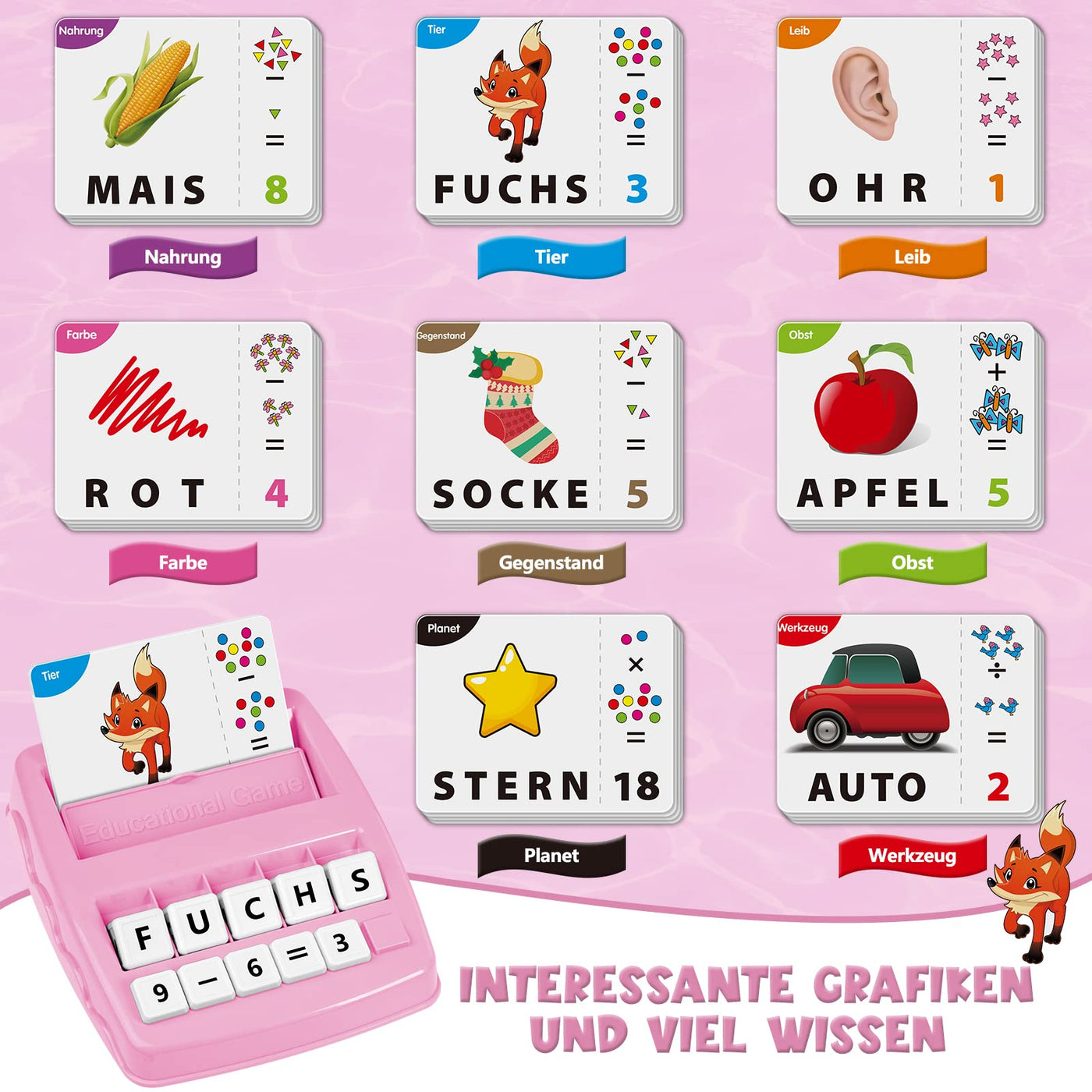 Jeux d'apprentissage des lettres cadeau inscription à l'école