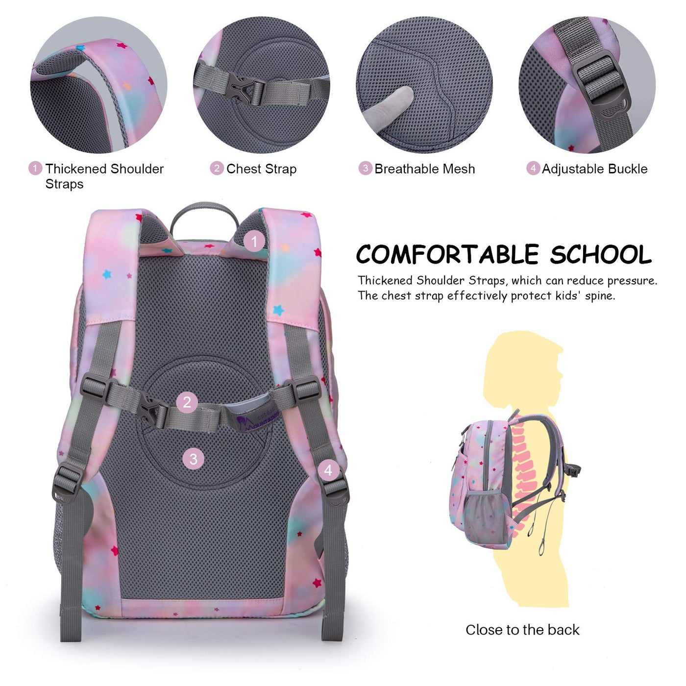 Children's backpack daypack elementary school daypack school backpack for school leisure trips